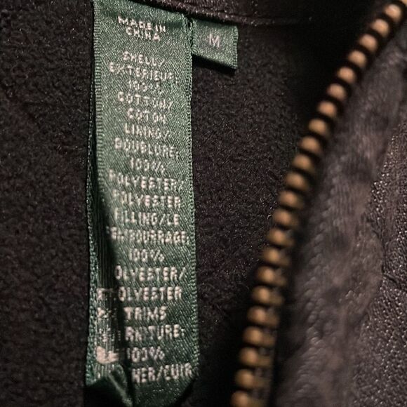 Lauren Jeans Company Western Quilted Denim Vest With Leather Trim Size Medium - Picture 4 of 8